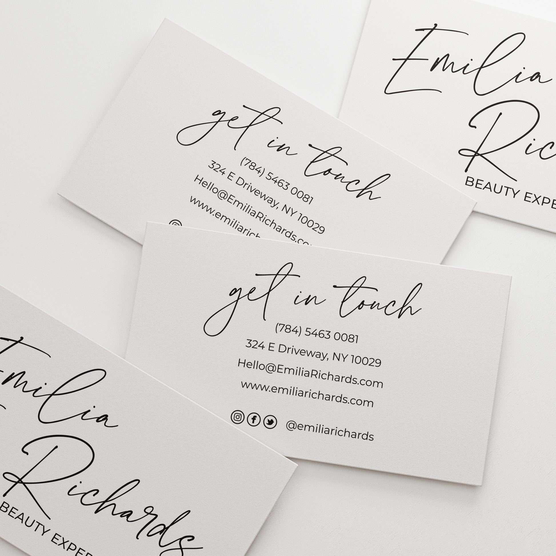 Personalized Business Cards - Modern Sophistication with Captivating Black and White Design - XOXOKristen