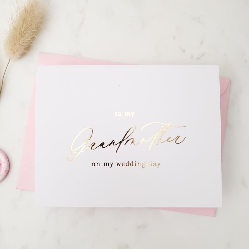 to my grandmother on my wedding day note card - XOXOKristen