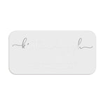 XOXOKristen silver foil address label with romantic script and modern block font, customizable clear glossy finish - XOXOKristen