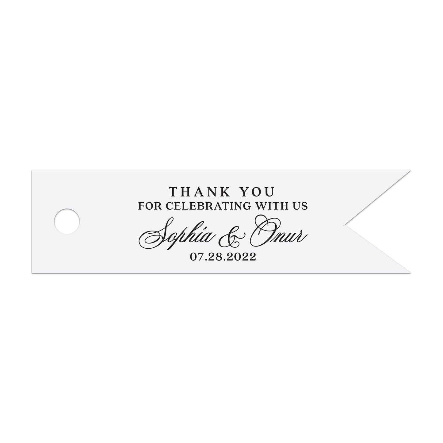 Custom Gold Foiled Thank you for celebrating with us Tags
