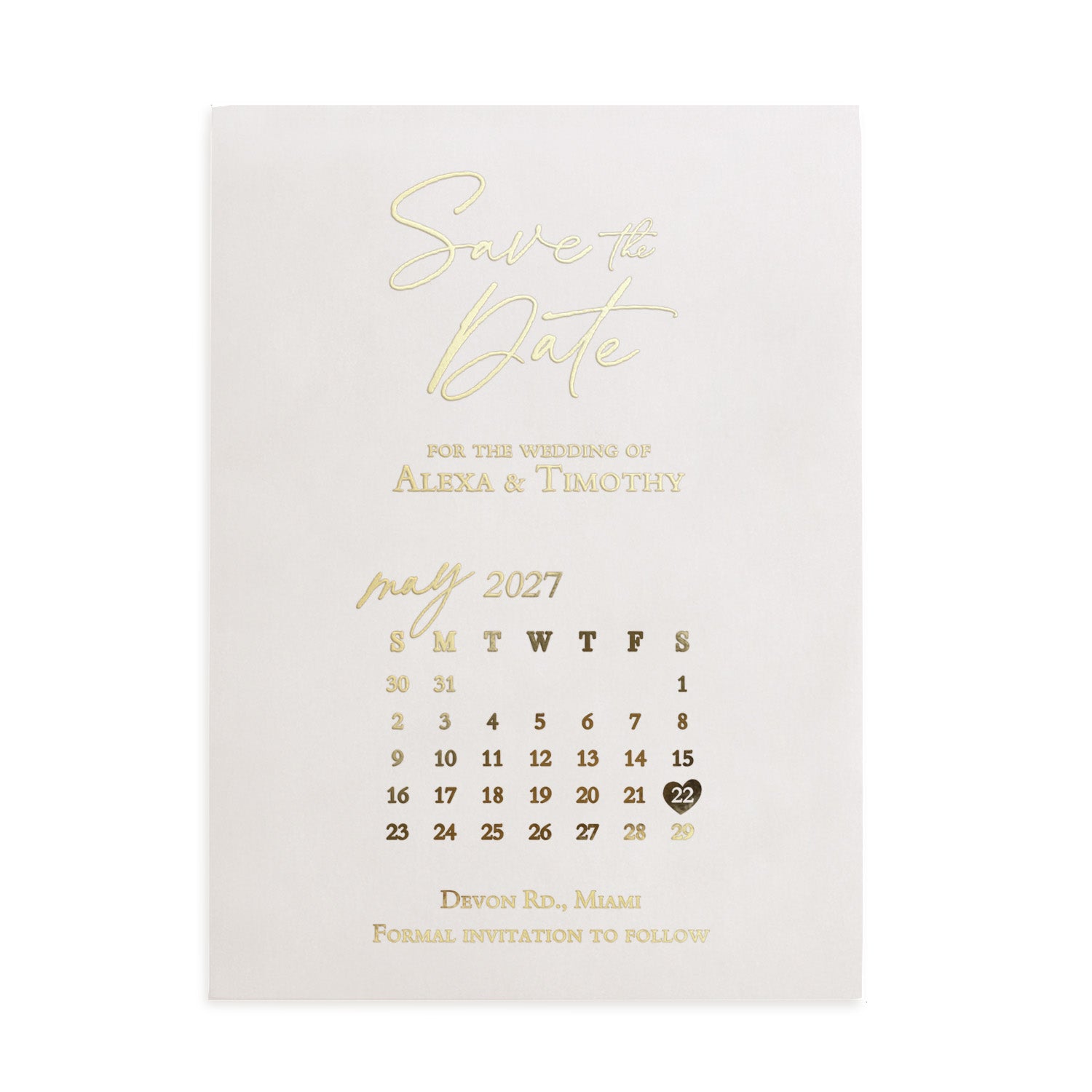 Modern vellum Save the Date printed in metallic gold foil, featuring elegant serif and script lettering with minimalist calendar design on frosted translucent paper, ideal for luxury wedding stationery collections – XOXOKristen