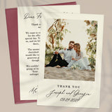 Classic Wedding Thank You Cards with Photo - XOXOKristen