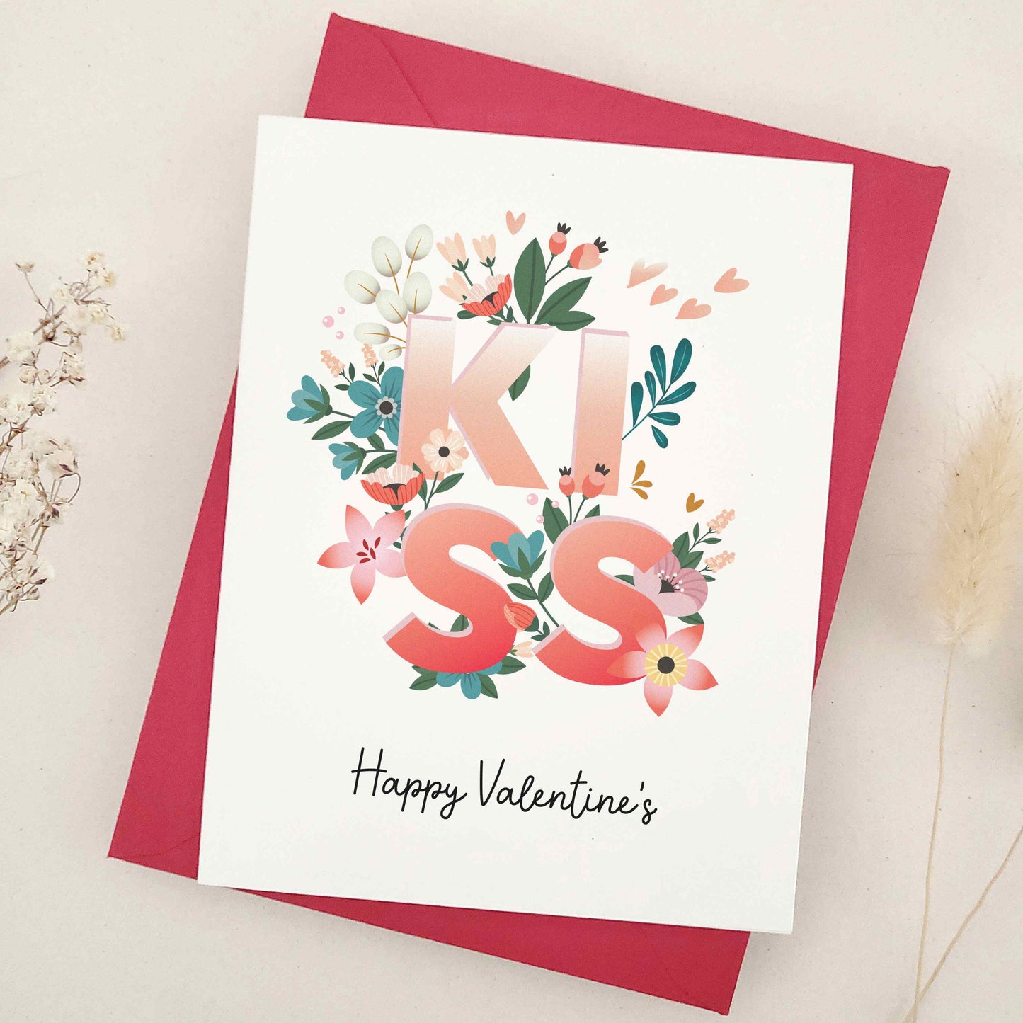 Celebrate Valentine's Day with our gorgeous Happy Valentine's Day cards, perfect for expressing love to your husband, wife, girlfriend, or boyfriend. The design combines floral elegance and artistic typography, creating a visually stunning keepsake that captures the essence of love and affection.