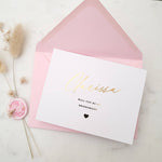 Elegant Will you be my Bridesmaid Card - XOXOKristen