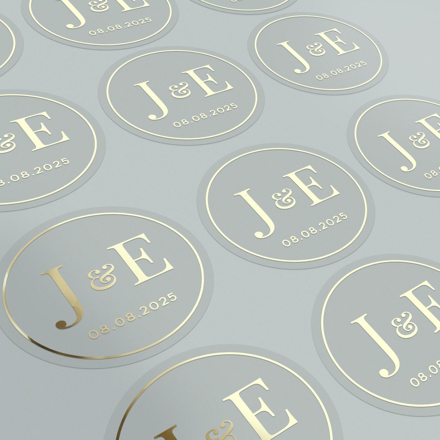 Gold Foiled Wedding Stickers for Favors - XOXOKristen