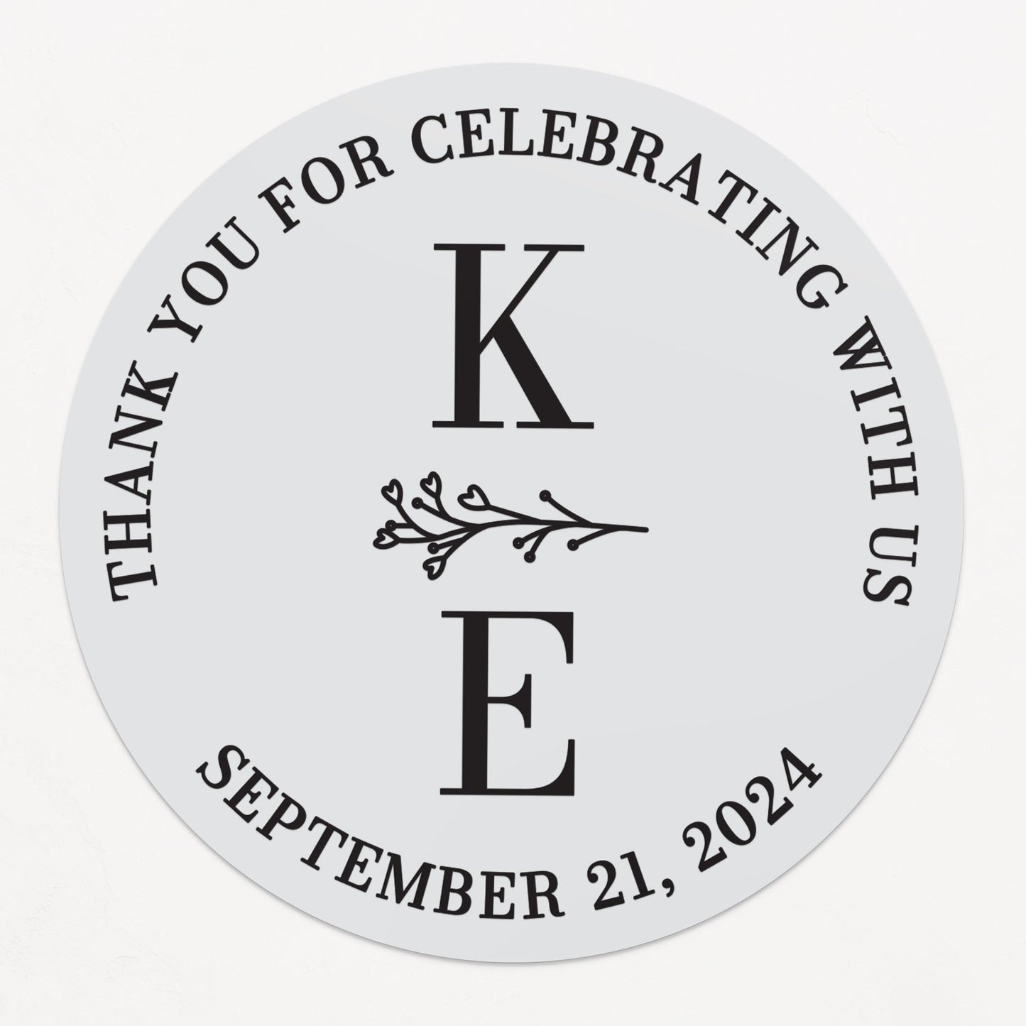 Round Thank you for celebrating with us Stickers - XOXOKristen