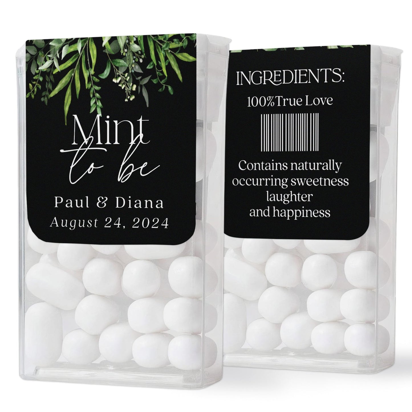 Rustic Mint to Be Wedding Favor Stickers with Black and Green Design - XOXOKristen