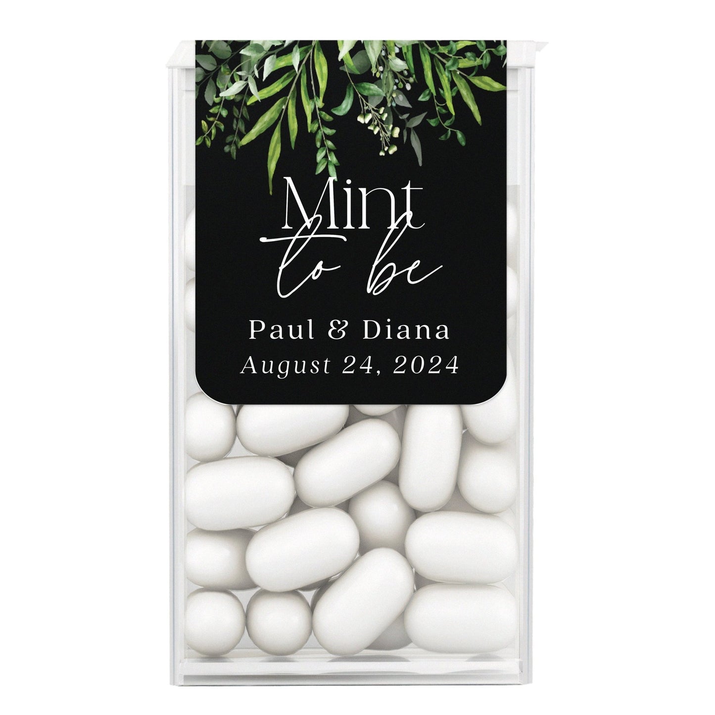 Rustic Mint to Be Wedding Favor Stickers with Black and Green Design - XOXOKristen