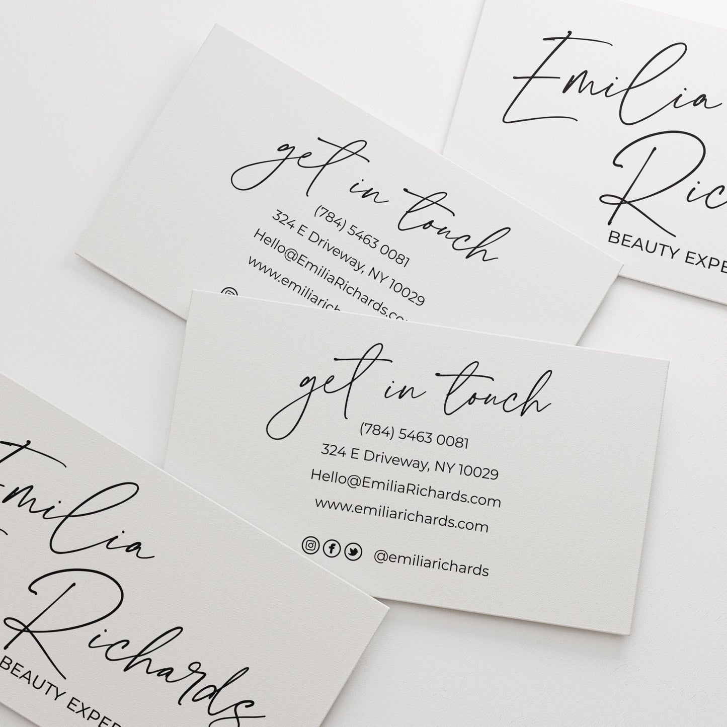Simple Black and White Business Cards - XOXOKristen
