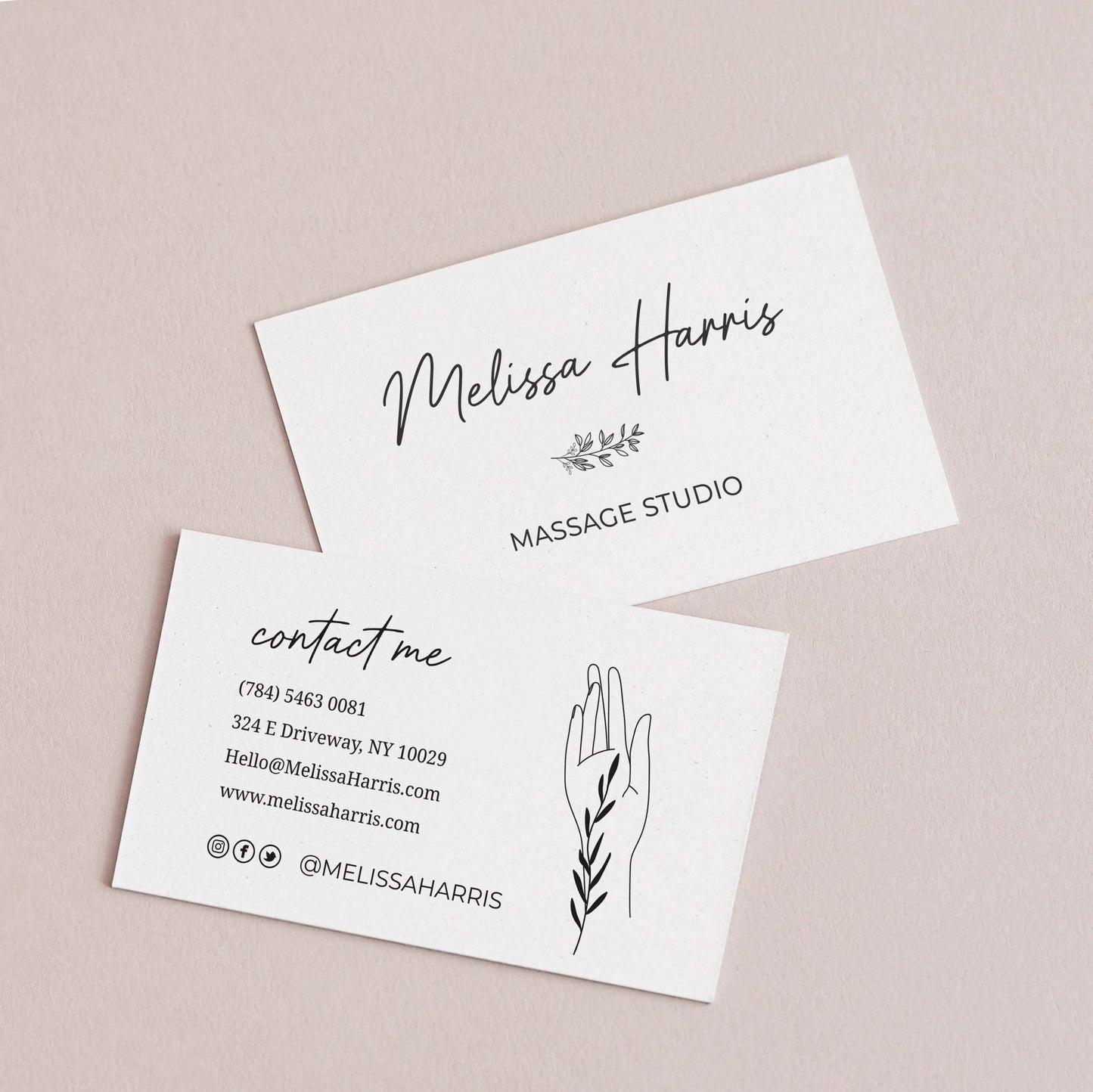 Simple Floral Business Card - XOXOKristen