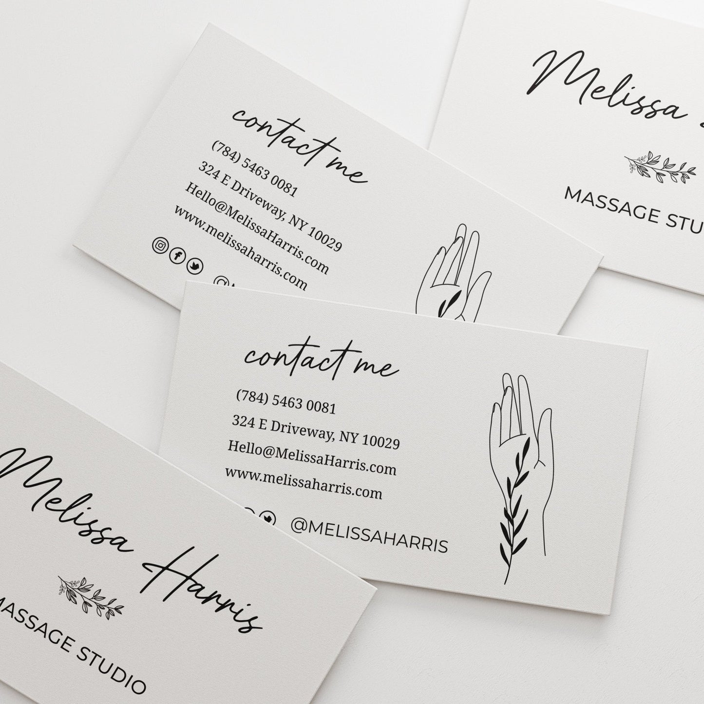 Simple Floral Business Card - XOXOKristen