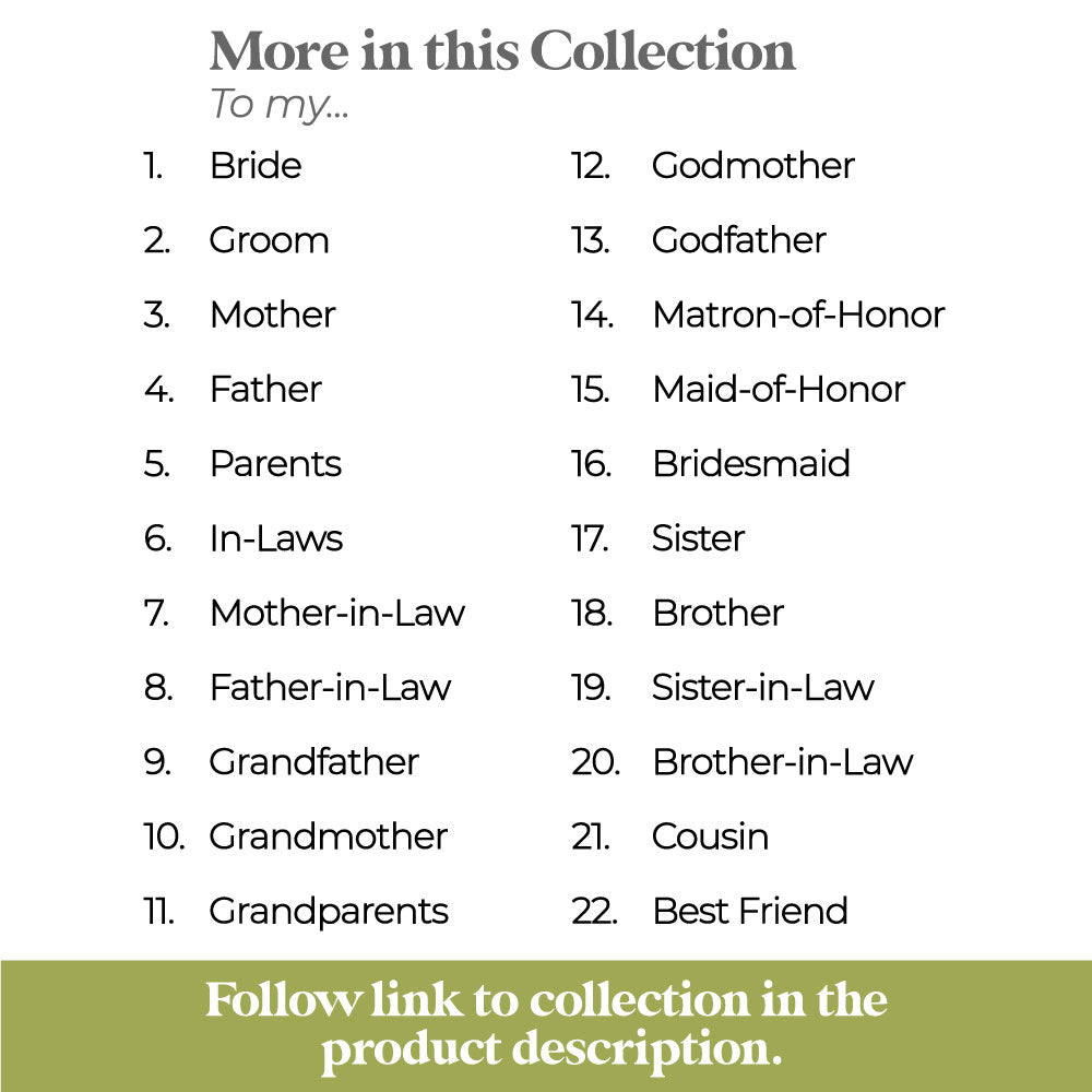 To my Grandfather on my Wedding Day Greenery Note Card - XOXOKristen