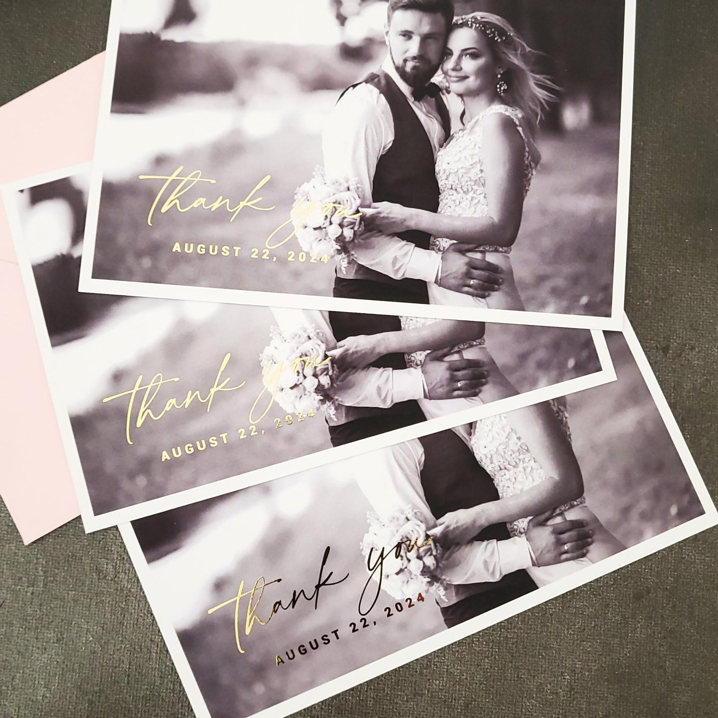 Wedding Thank you card with Custom Photo - XOXOKristen