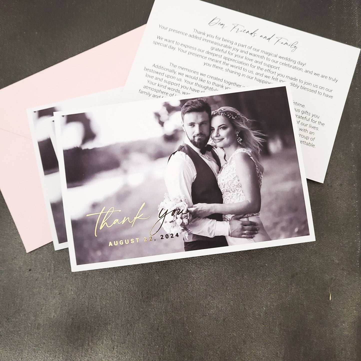 Wedding Thank you card with Custom Photo - XOXOKristen