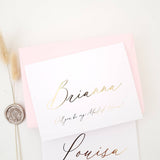 Will you be my Bridesmaid Gold Calligraphy Card - XOXOKristen