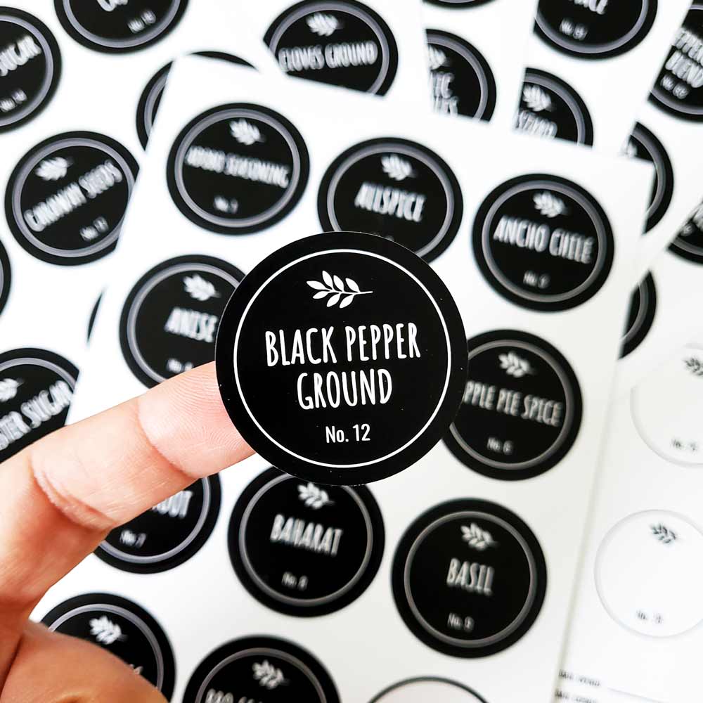 Set of Spice Jar Labels