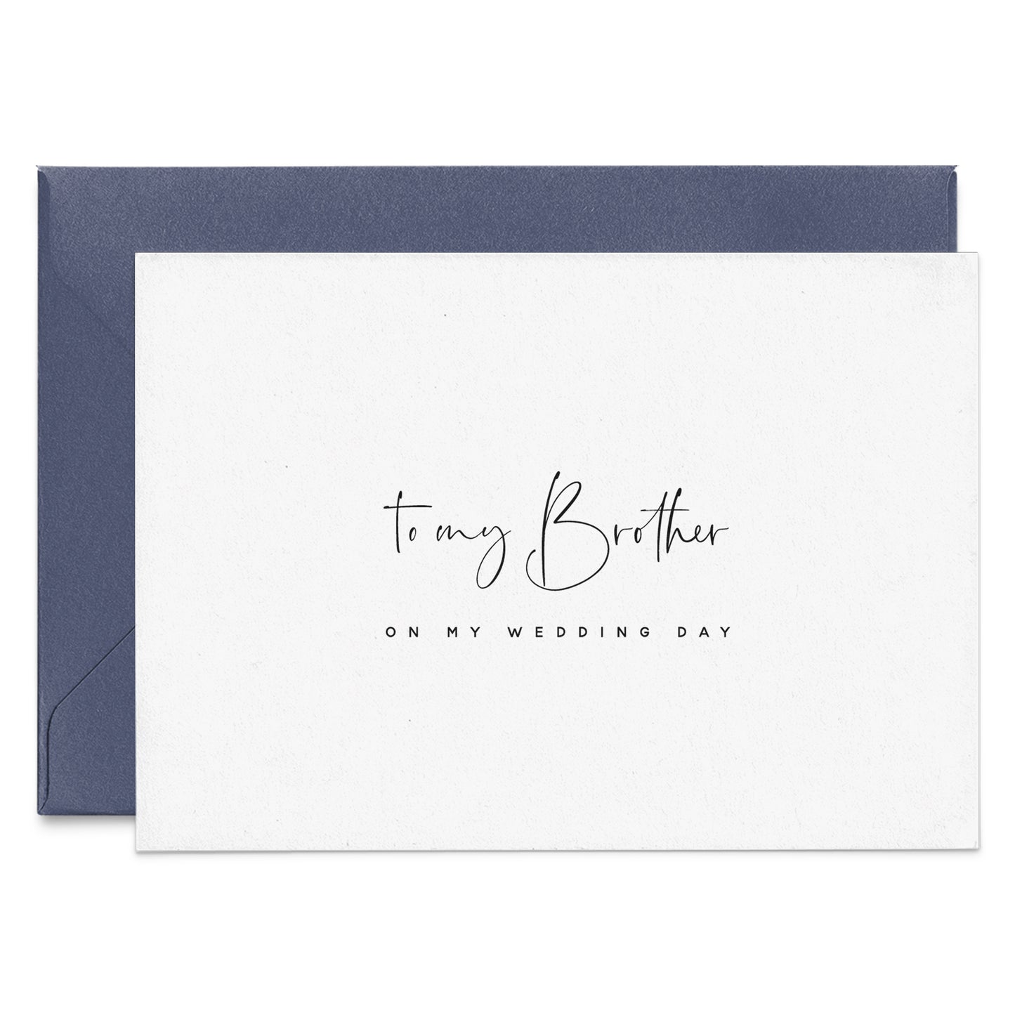 to my brother on my wedding day card