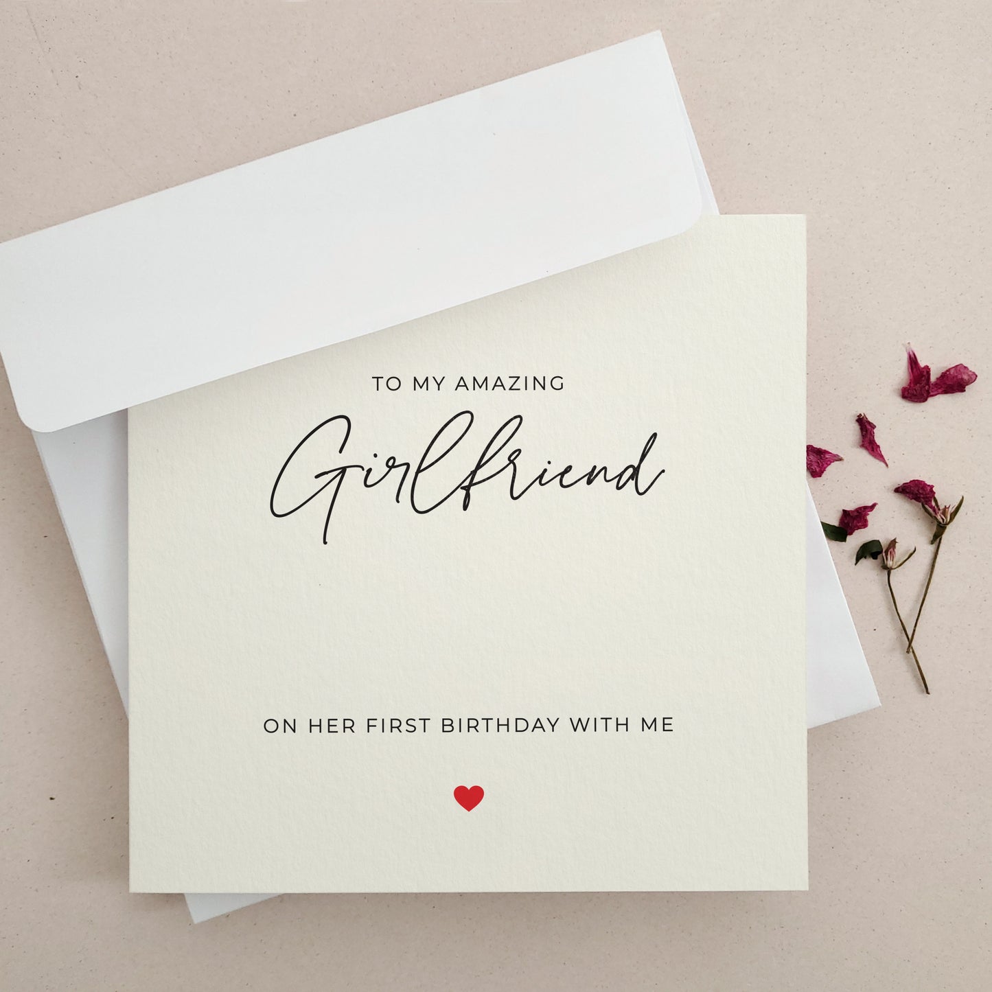 to my amazing girlfriend on her first birthday with me card - XOXOKristen