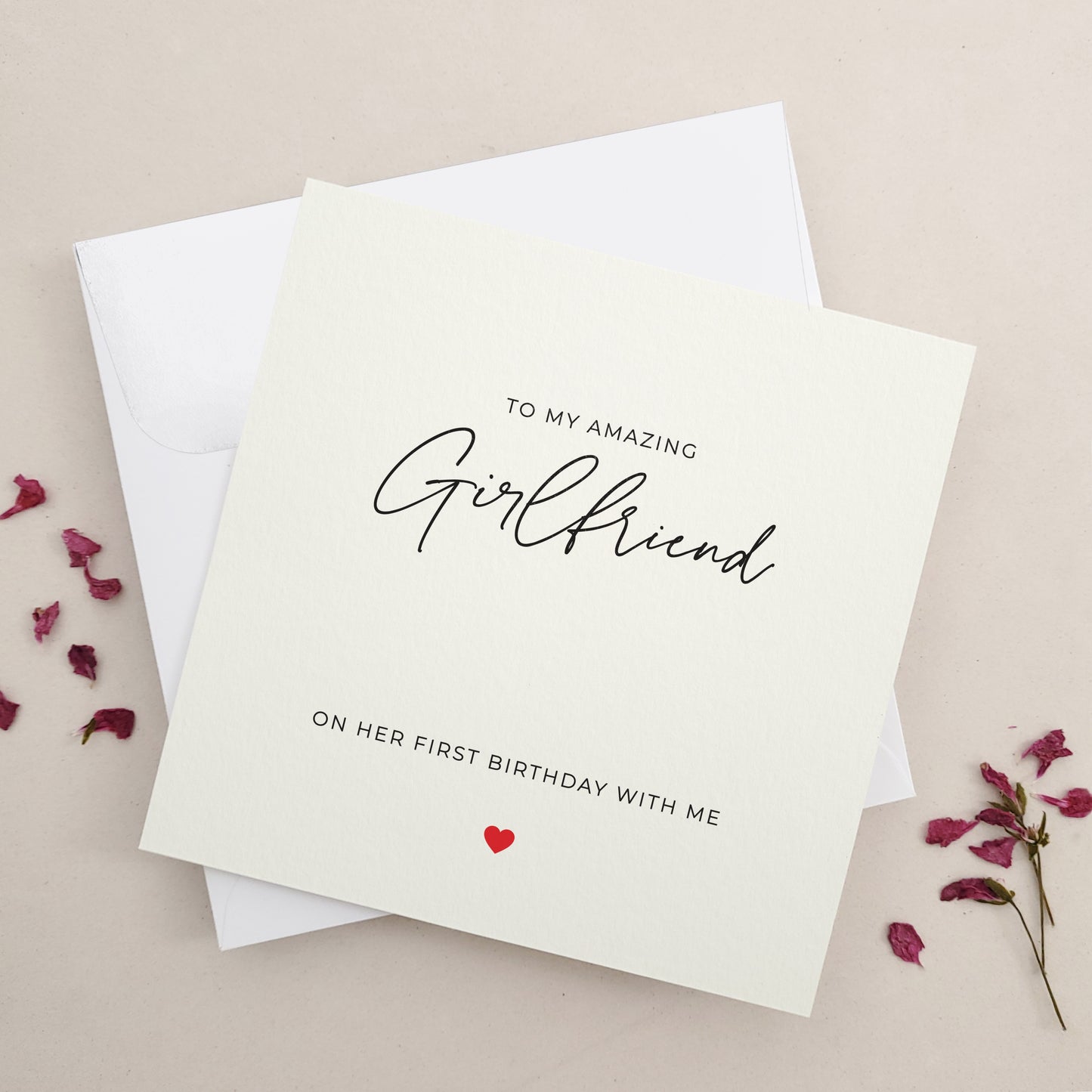 to my amazing girlfriend on her first birthday with me card - XOXOKristen