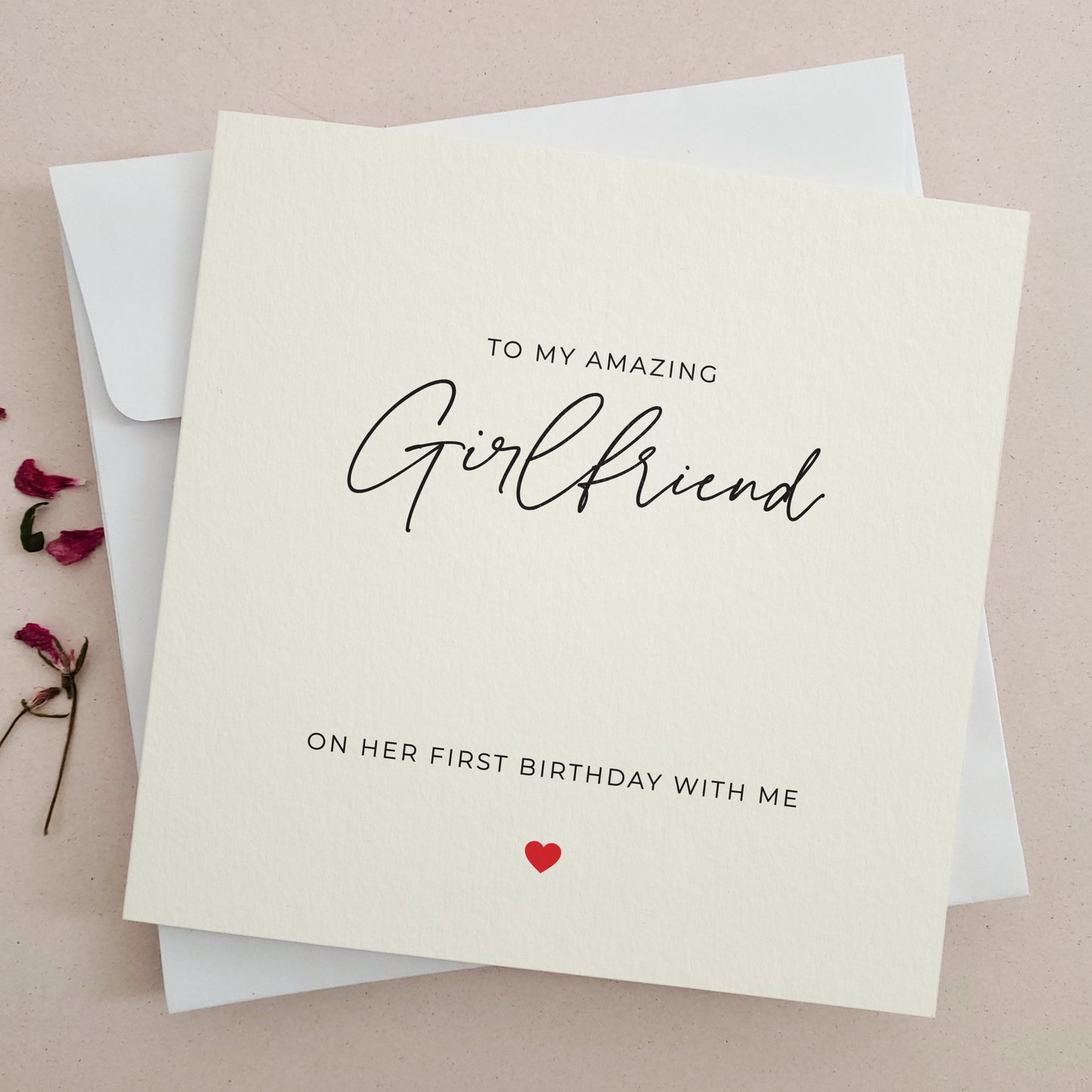 to my amazing girlfriend on her first birthday with me card - XOXOKristen