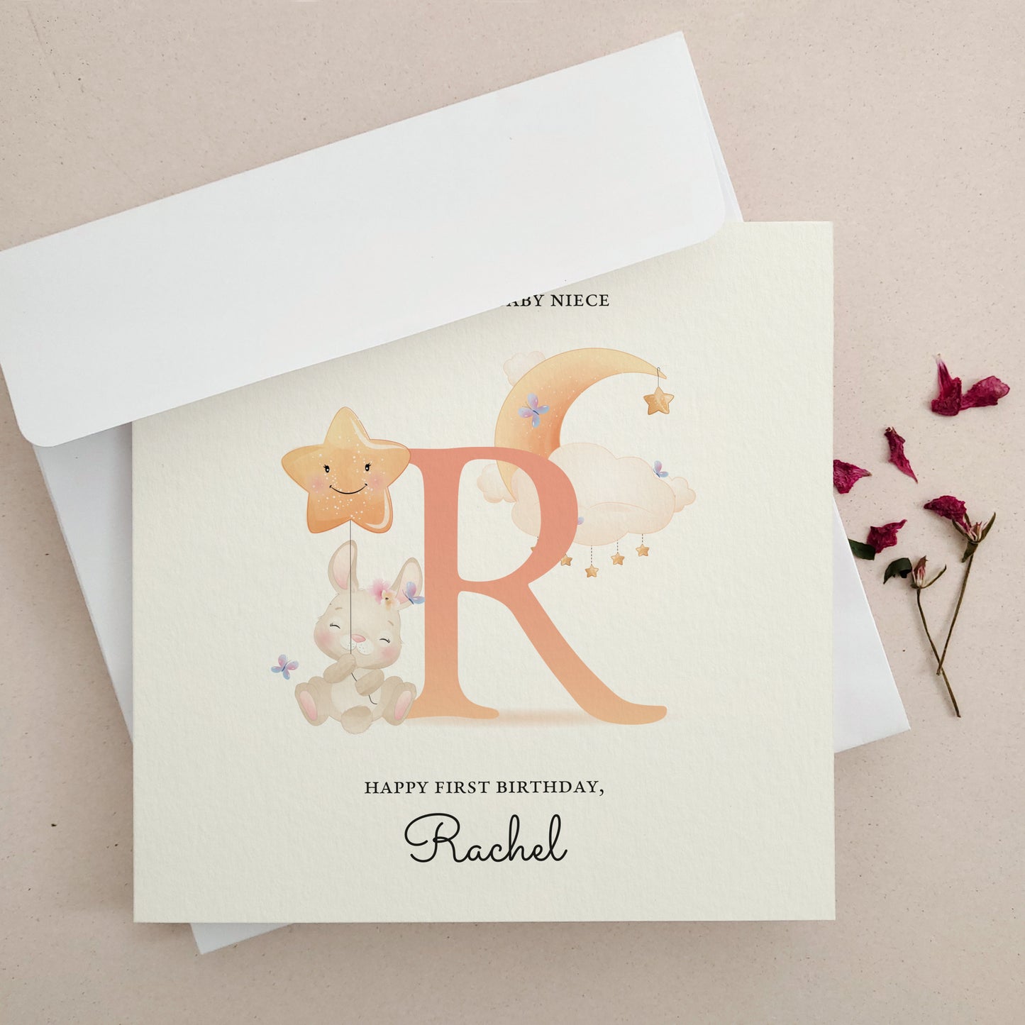 personalized to a special baby niece birthday card - XOXOKristen