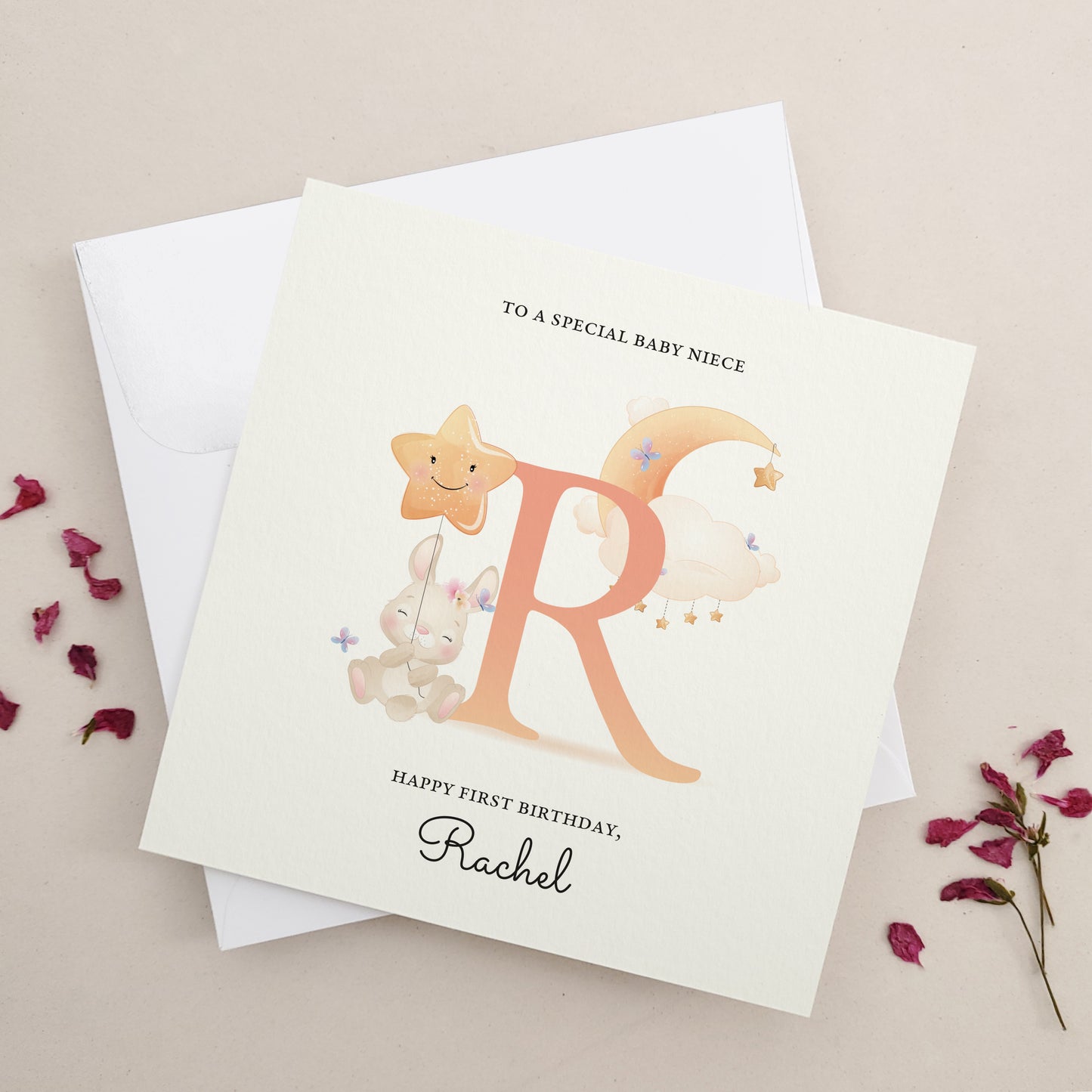 personalized to a special baby niece birthday card - XOXOKristen