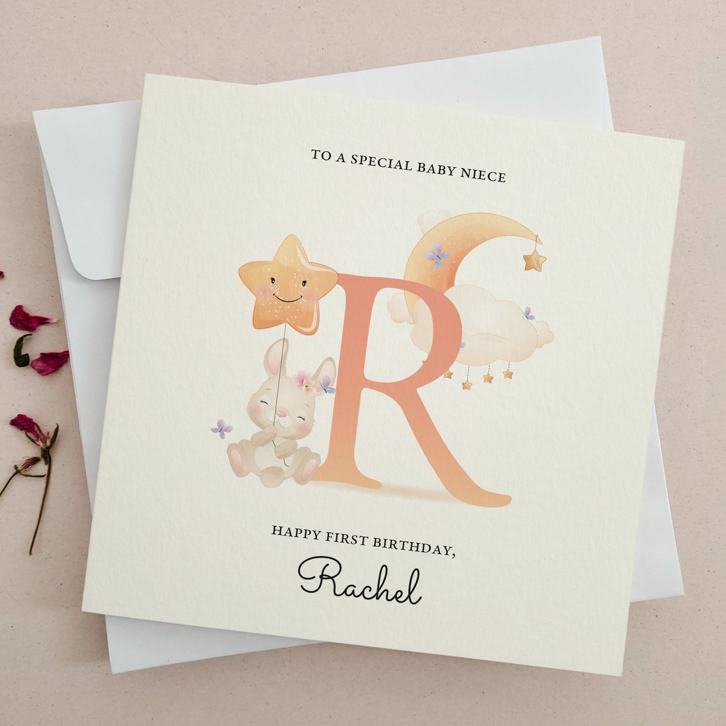 personalized to a special baby niece birthday card - XOXOKristen
