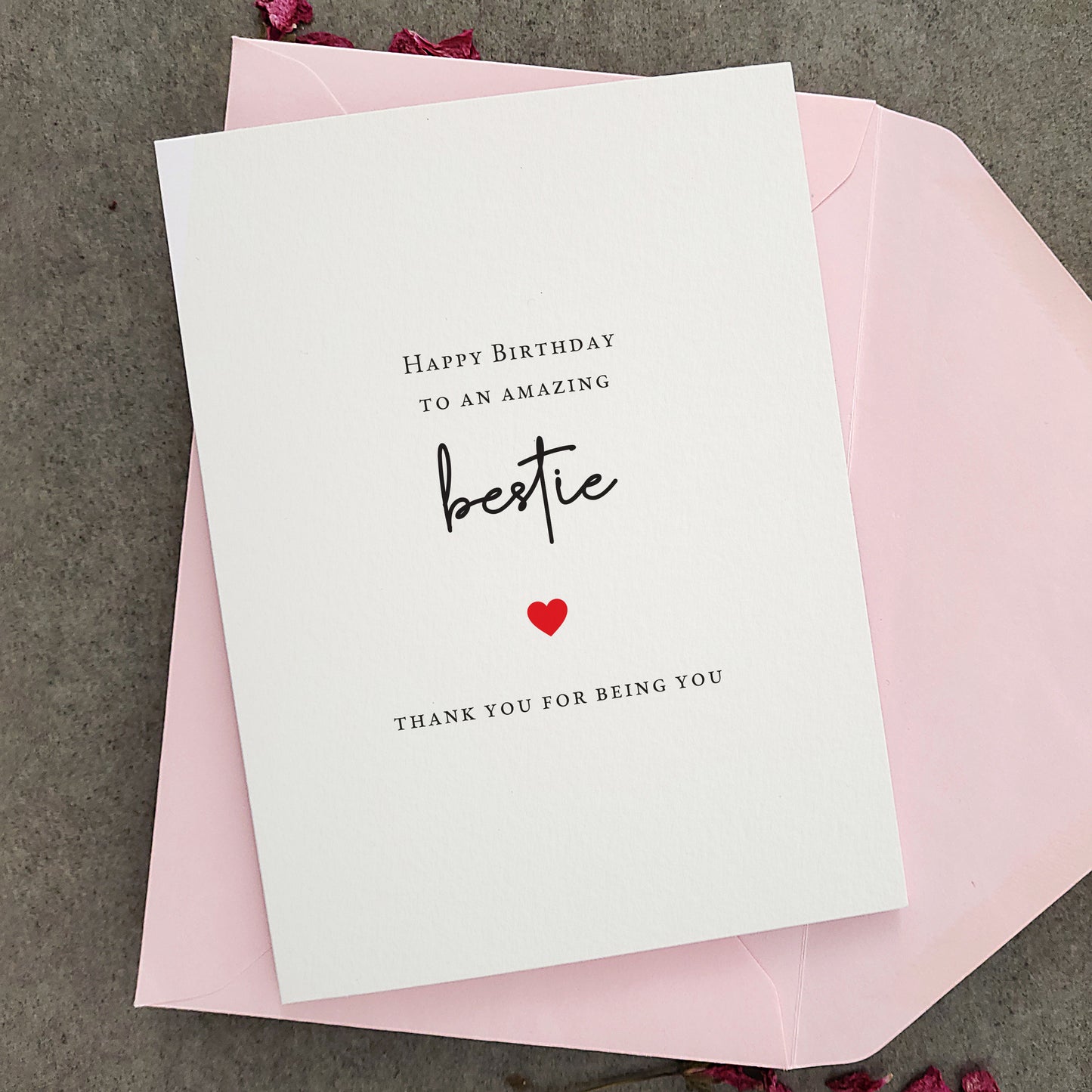 happy birthday to an amazing bestie greeting card - XOXOKristen