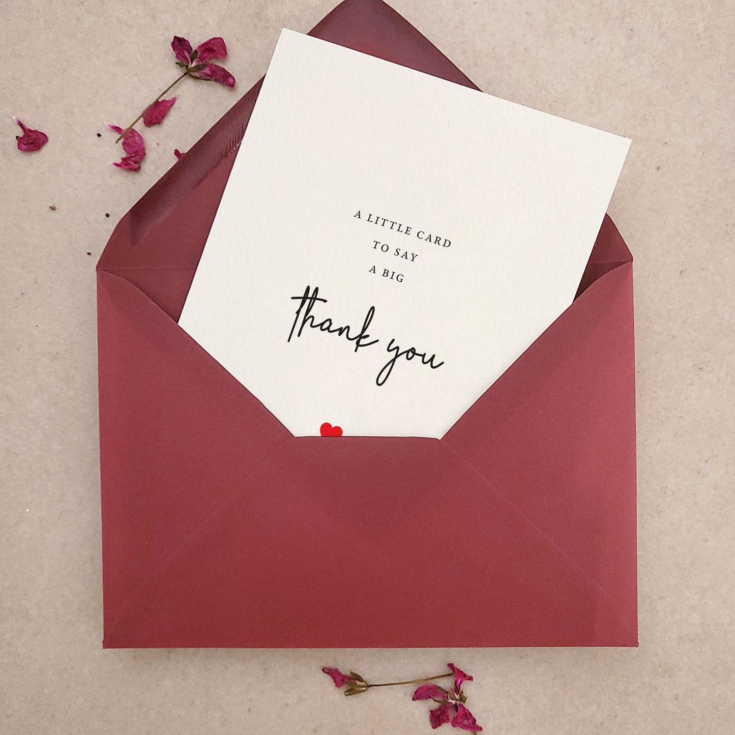 a little card to say a big thank you card - XOXOKristen