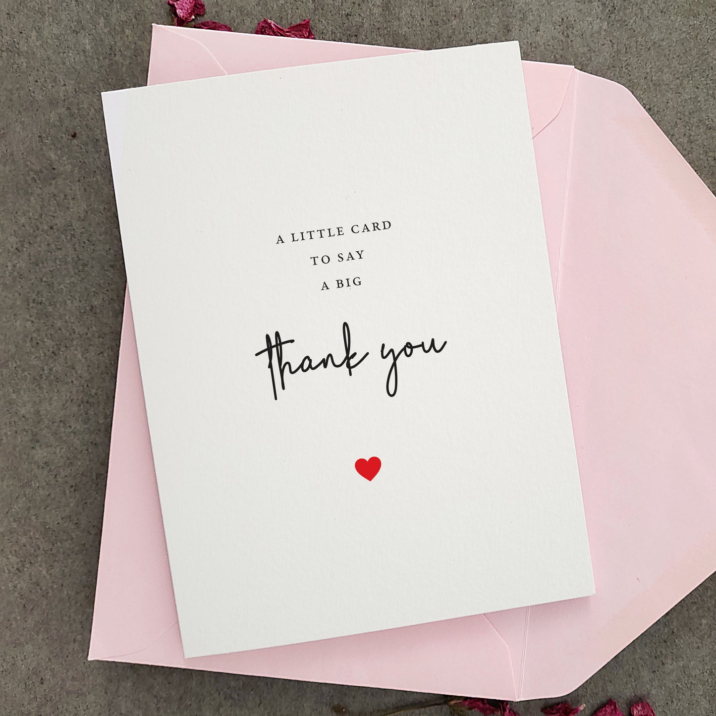 a little card to say a big thank you card - XOXOKristen