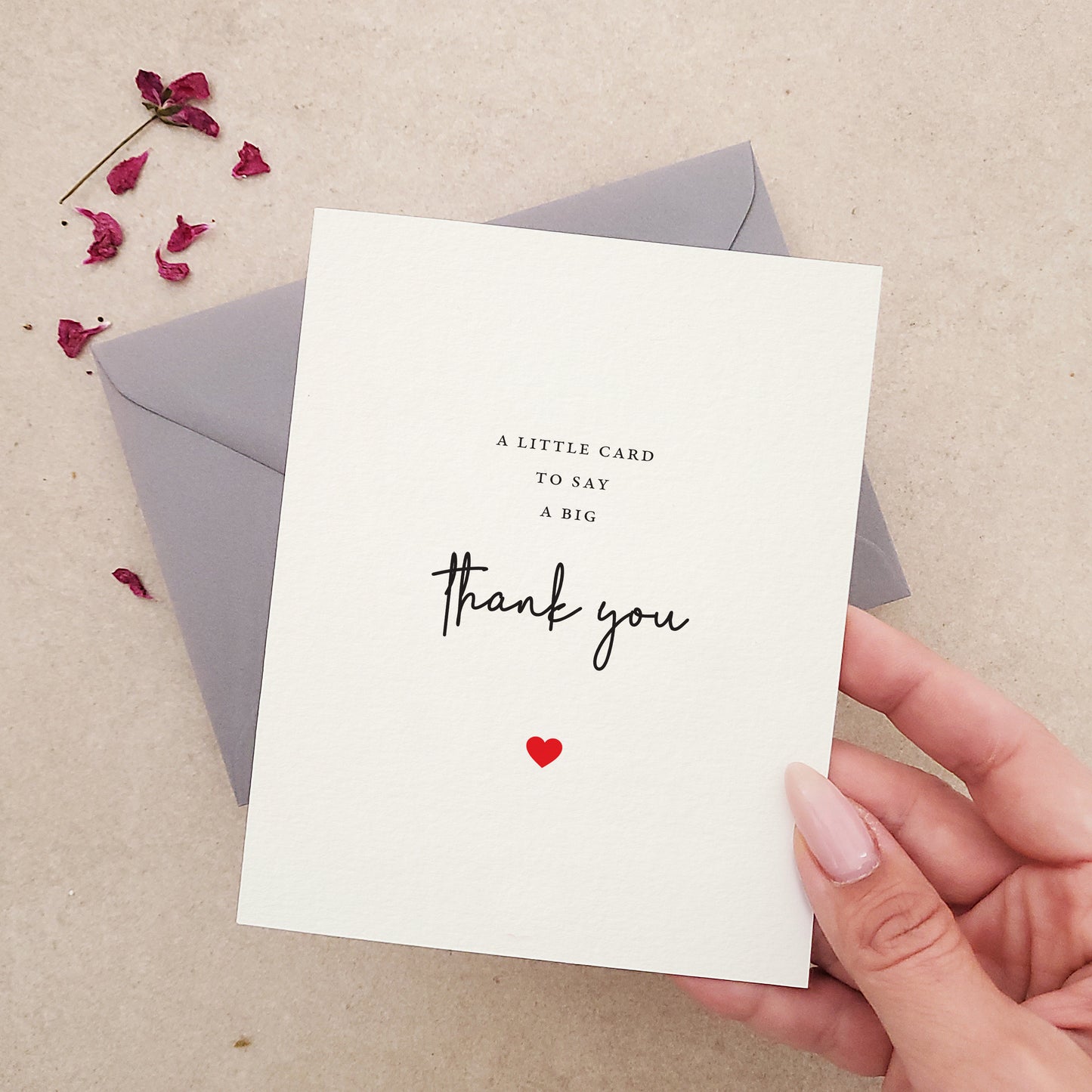 a little card to say a big thank you card - XOXOKristen
