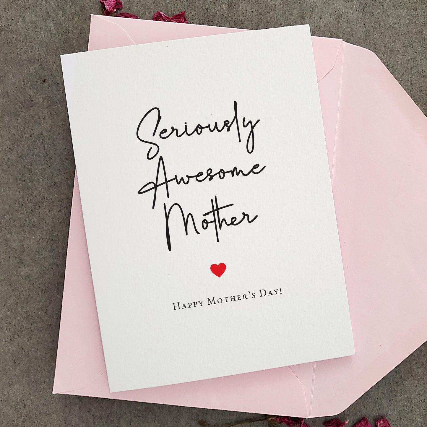 cute happy mothers day card with personalized message inside - XOXOKristen