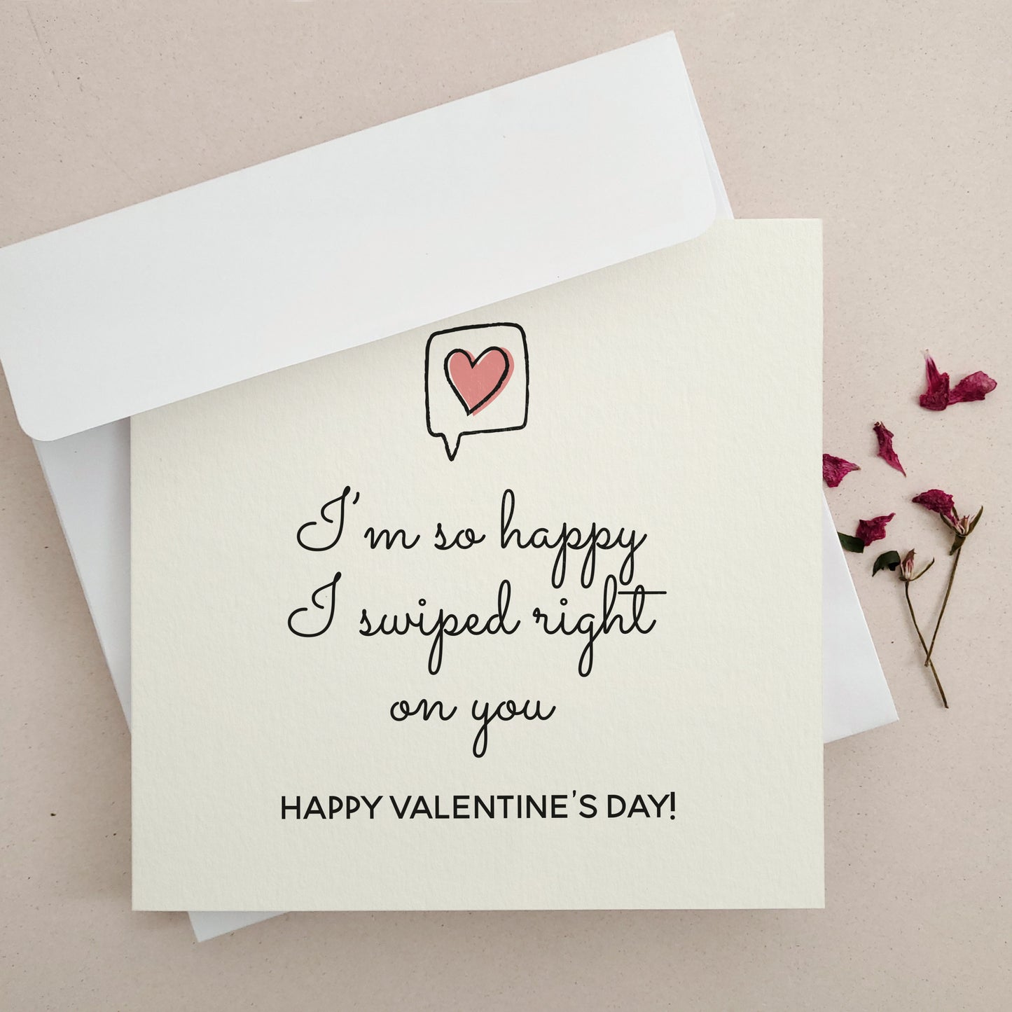 i'm so happy i swiped right on you valentines day card - XOXOKristen