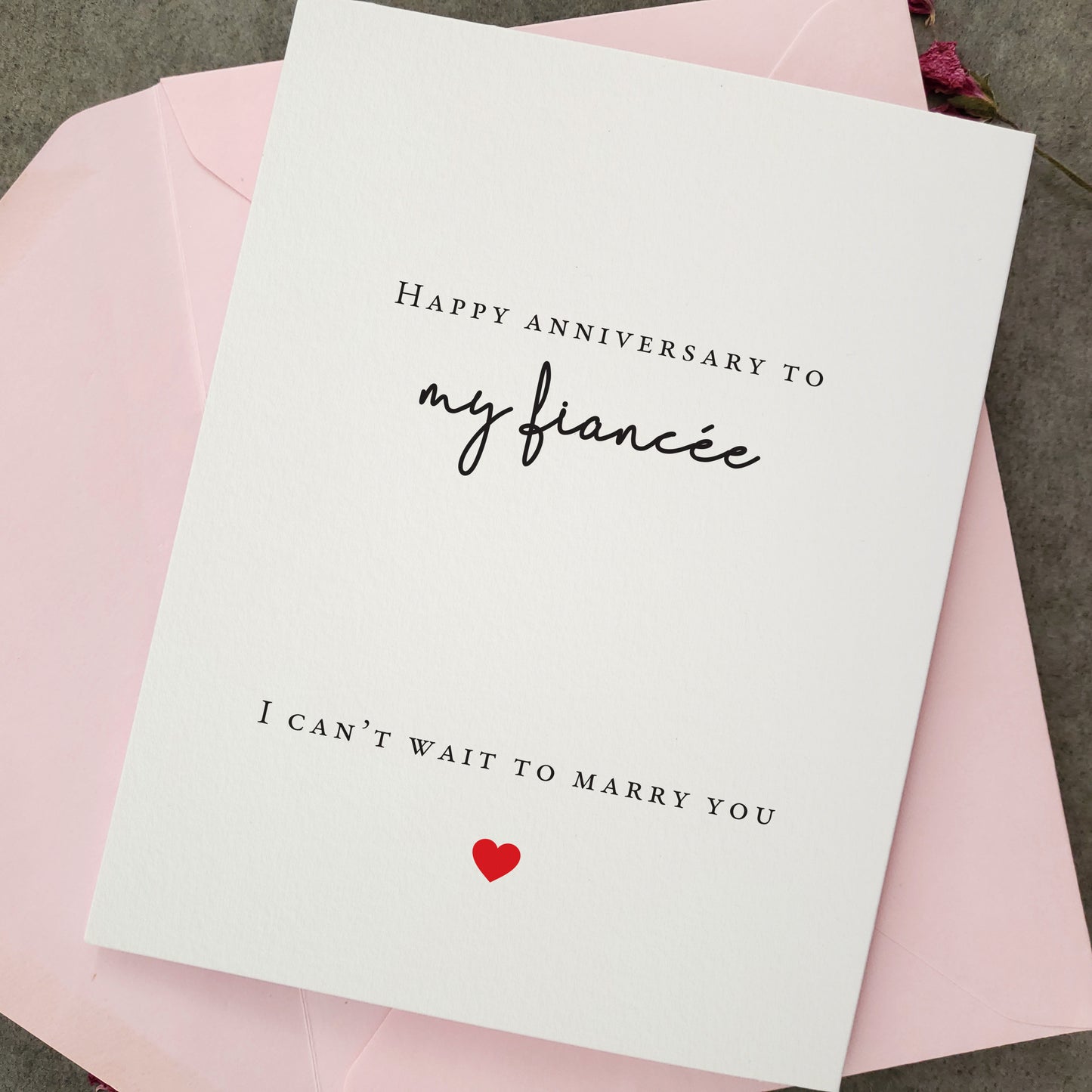 happy anniversary to my fiance card - XOXOKristen