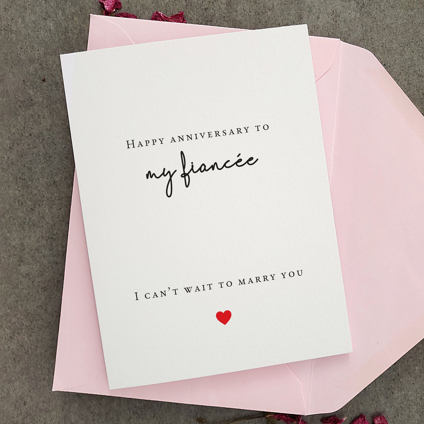 happy anniversary to my fiance card - XOXOKristen