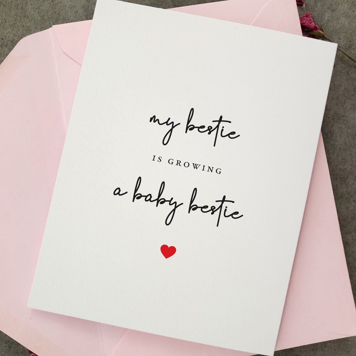 my bestie is growing a baby bestie card - XOXOKristen