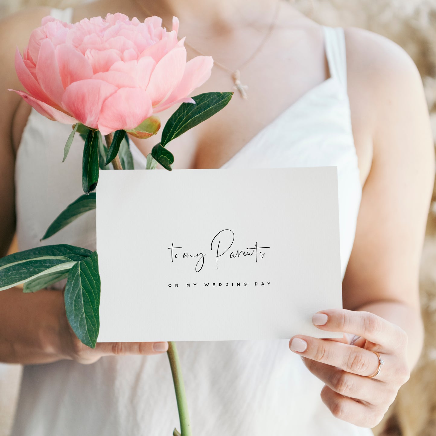 to my parents on my wedding day card