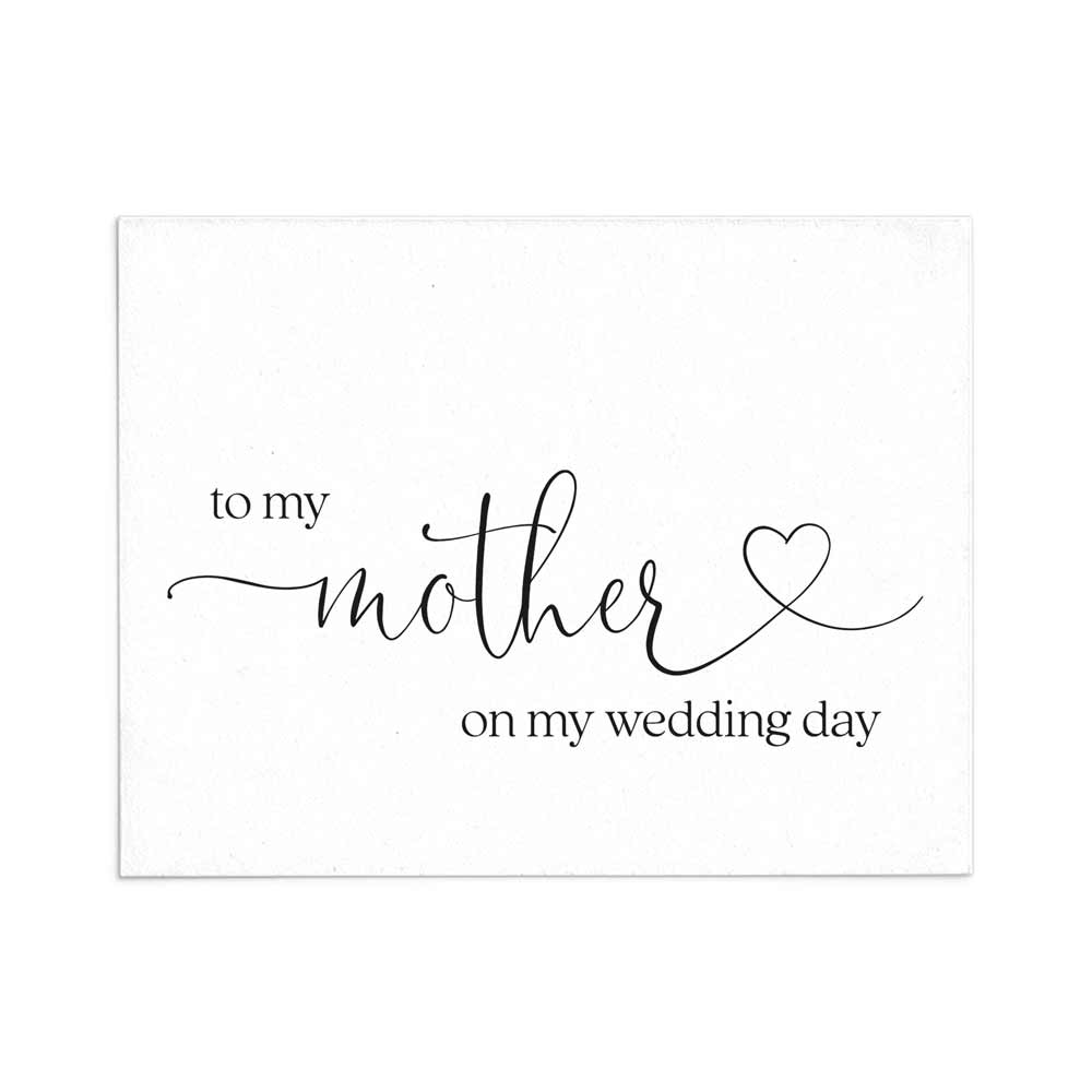 wedding note card to my mother on my wedding day with love symbol - xoxokristen
