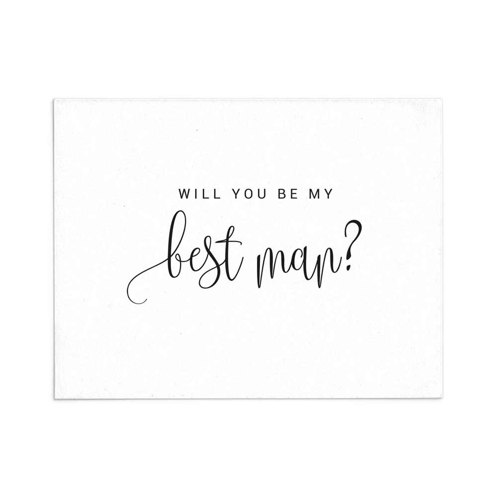 Simple Will You Be My Best Man Proposal Card - XOXOKristen