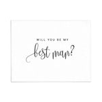 Simple Will You Be My Best Man Proposal Card - XOXOKristen