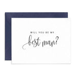 Simple Will You Be My Best Man Proposal Card - XOXOKristen