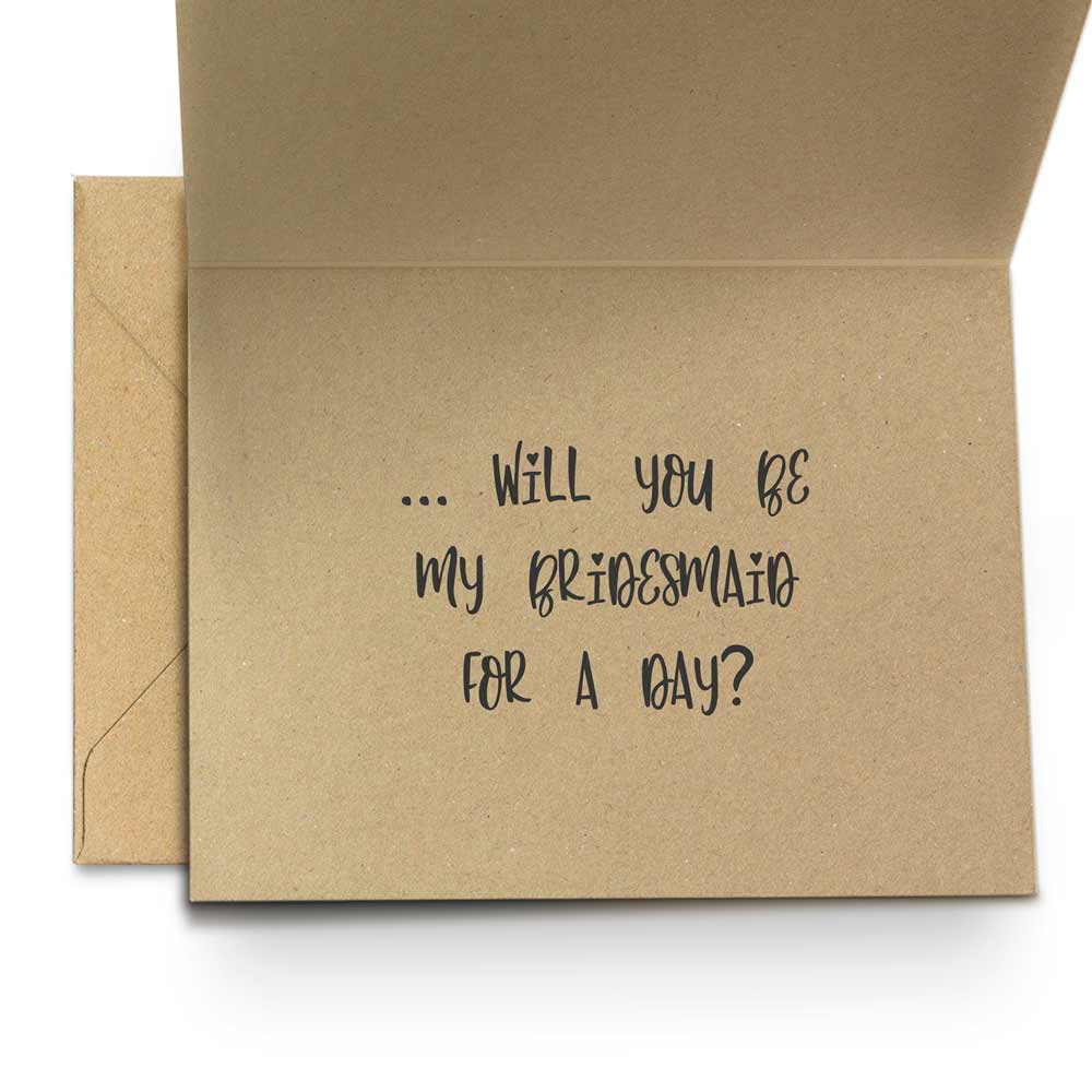Personalized You will be my cousin forever bridesmaid rustic styled proposal card - XOXOKristen