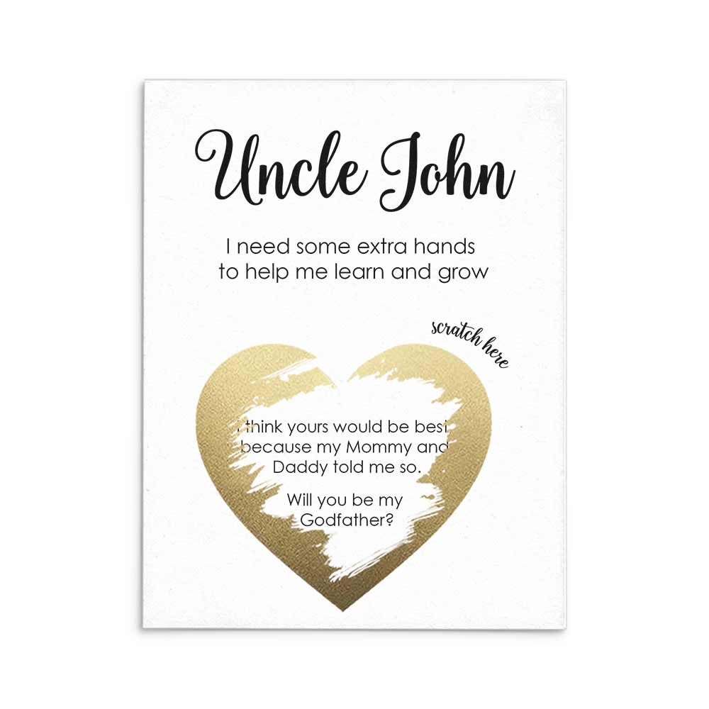 Personalized Will you be mu godfather proposal scratch-off card - XOXOKristen