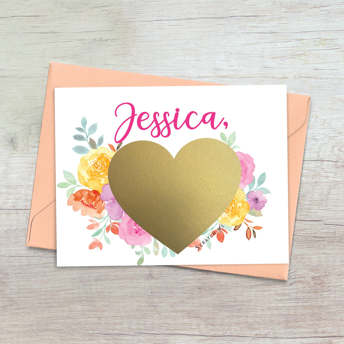 will you be my maid of honor proposal card with scratch-off gold heart - XOXOKirsten