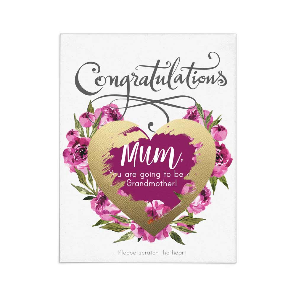 Pregnancy reveal scratch-off card announcement - XOXOKristen