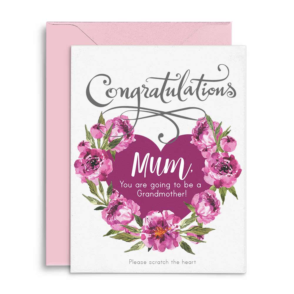 Pregnancy reveal scratch-off card announcement - XOXOKristen