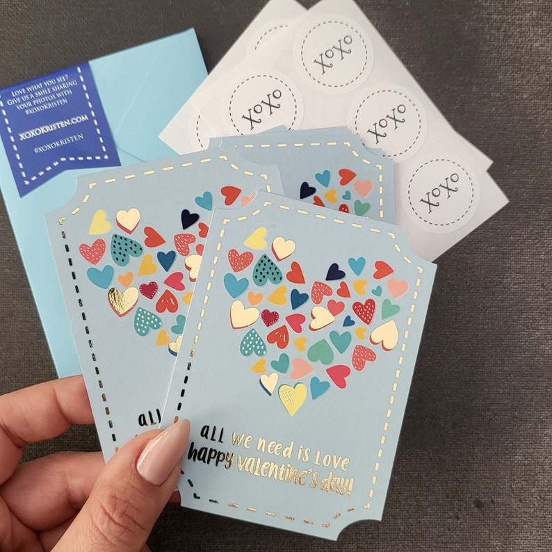 kids valentine's day personalized cards- XOXOKristen