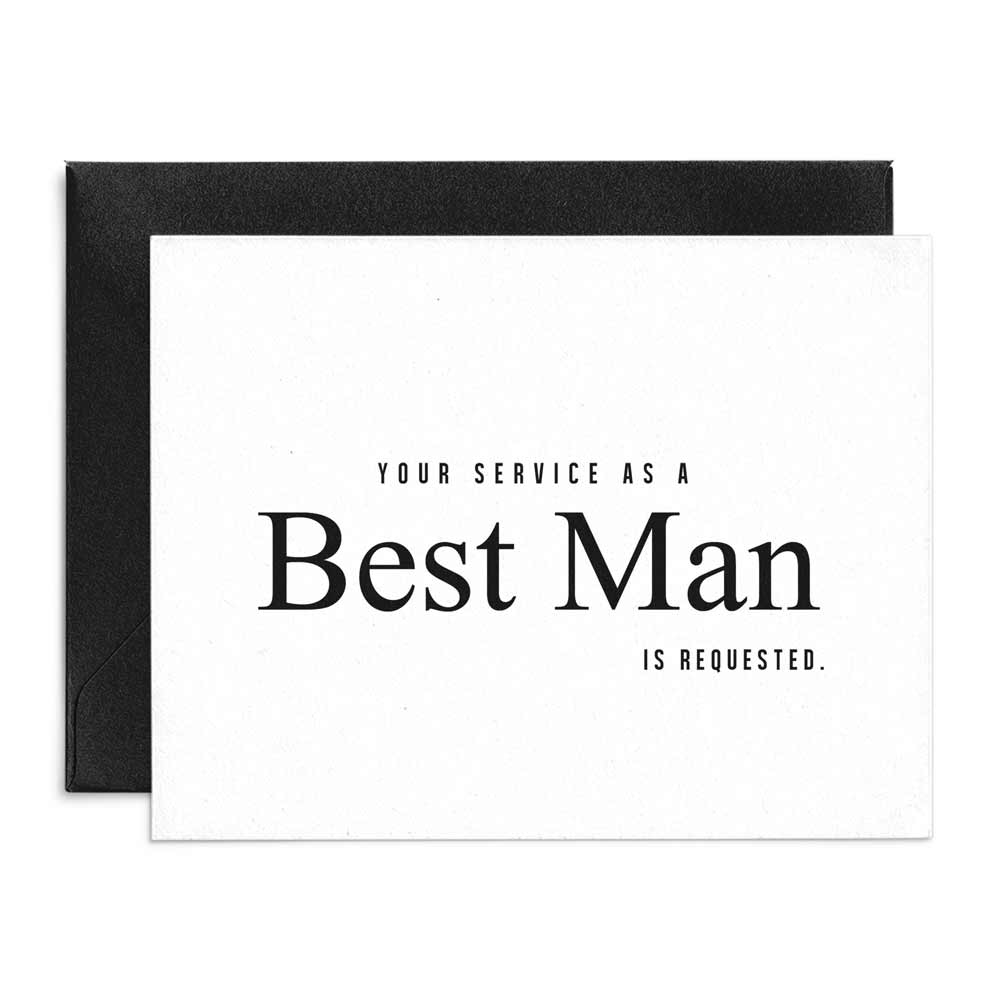 Your service as a best man is required proposal card - XOXOKristen
