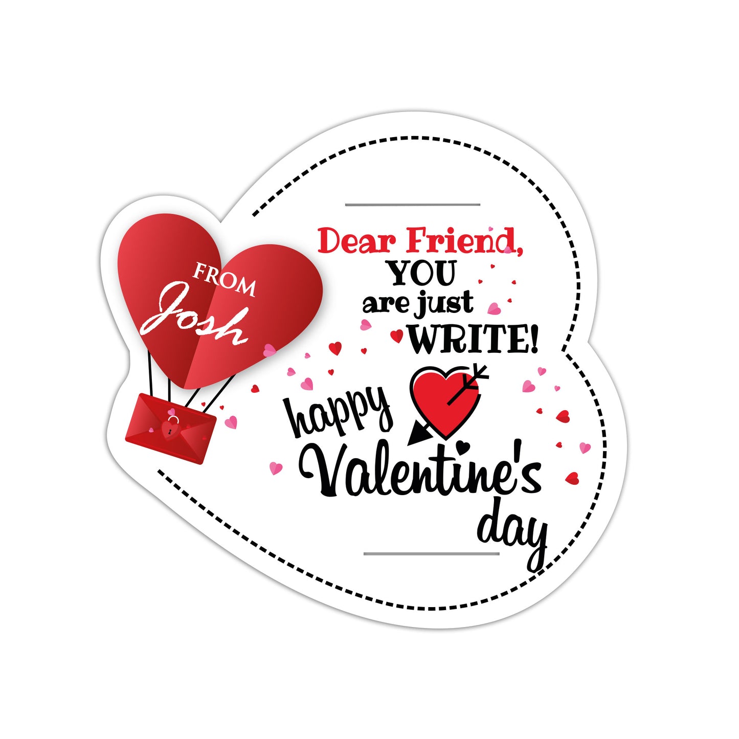 Personalized kids Valentine's day cards with glitter pencils - XOXOKristen