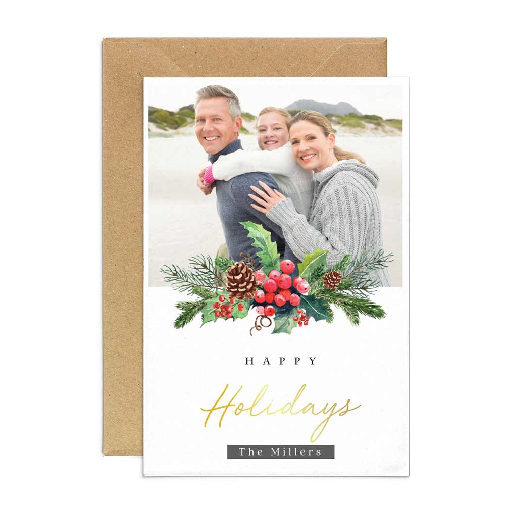 Personalized Christmas cards with custom photo to wish Happy Holidays - XOXOKristen